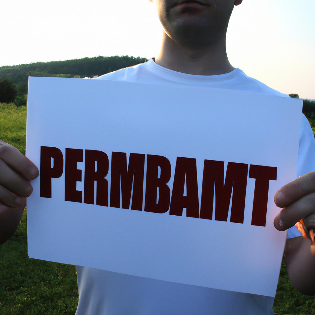 Person holding Pennsylvania Reform Party sign